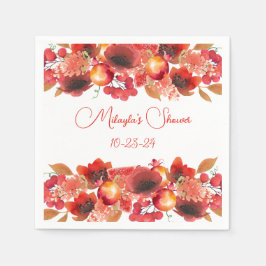 フルーツ&フラワーガーランズペーパーナプキン スタンダードカクテルナプキン