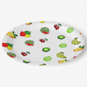 フルーツ&ベギーズグラフィックス食品パーティー紙プレート ペーパープレート (アングル)