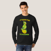 フルーツ – マンゴーに2回かかります – オウム鳥 – ベージュ Tシャツ (正面フル)