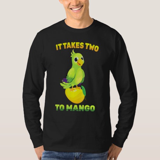 フルーツ – マンゴーに2回かかります – オウム鳥 – ベージュ Tシャツ (正面)
