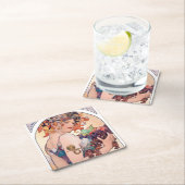 フルーツ、ミュシャ スクエアペーパーコースター (インサイチュ)