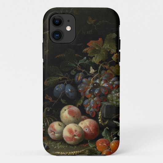フルーツ、群葉および昆虫、c.1669が付いている静物画 Case-Mate iPhoneケース (裏面)