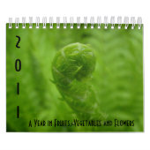 フルーツ、野菜および花の年 カレンダー (カバー)