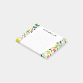 フルーツ&野菜の食事の食料品ショッピングリストカスタム ポストイット (アングル)