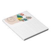 フルーツ&野菜をこぼしたトート食料品ショッピングリスト ノートパッド (アングル)