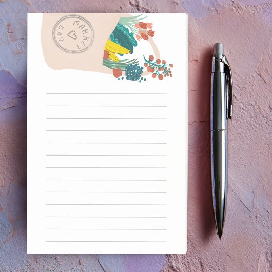 フルーツ&野菜をこぼしたトート食料品ショッピングリスト ポストイット