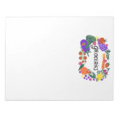 フルーツ&野菜イラストレーション食料品ショッピングリスト ノートパッド (正面)