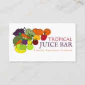 フルーツ&野菜ジュースバー 名刺 (正面)