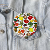 フルーツ&野菜ボタン、巨大 缶バッジ (インサイチュ)