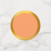 フルーツ&金ゴールドのベージュサンクスギビング表紙吹雪 コンフェッティ (スモール正面)