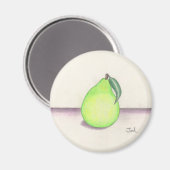 フルーツPEARマグネット(丸) マグネット (正面/裏面)