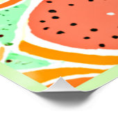 フルーティカラフルおもしろいパターンのアート ポスター (コーナー)