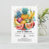 フルーティキッズシック誕生日 招待状 (スタンド正面)