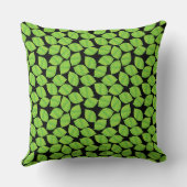 フルーティグリーンライム、黒い背景カスタマイズ クッション (裏面)