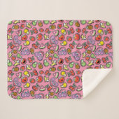 フルーティステッカーのエルモとアビーカダビーのパターン シェルパブランケット (正面(横))