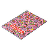 フルーティステッカーのエルモとアビーカダビーのパターン ノートブック (左側)