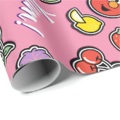 フルーティステッカーのエルモとアビーカダビーのパターン ラッピングペーパー (ロールコーナー)