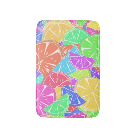 フルーティタッティカラフルフルーツスライス バスマット (正面縦)