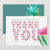 フルーティトロピカルサンキュースイカのパイナップル サンキューカード (正面/裏面)