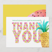 フルーティトロピカルサンキュースイカのパイナップル サンキューカード (正面/裏面)