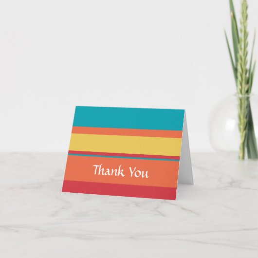 フルーティトロピカルトーナルストライプ サンキューカード (正面)