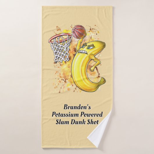 フルーティニタスムダンクエネルギッシュバナナスポーツデザイン バスタオルセット (バスタオル)