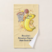 フルーティニタスムダンクエネルギッシュバナナスポーツデザイン バスタオルセット (ハンドタオル)