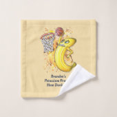 フルーティニタスムダンクエネルギッシュバナナスポーツデザイン バスタオルセット (ウォッシュタオル)