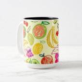 フルーティパターン ツートーンマグカップ (正面左)