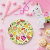 フルーティパターン ペーパープレート (パーティー)