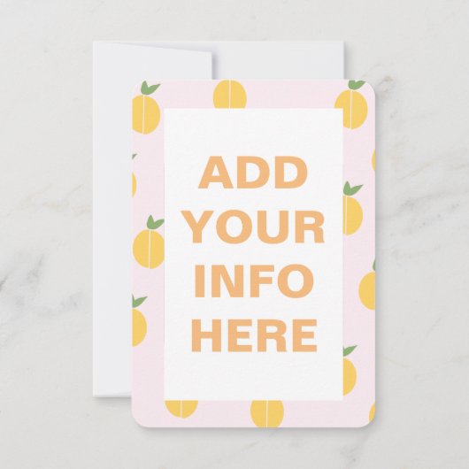 フルーティピーチス誕生日招待状 (裏面)