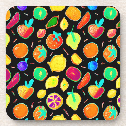 フルーティフルネオンビジョンデザイン コースター (正面)