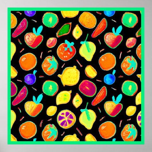 フルーティフルネオンビジョンデザイン ポスター (正面)