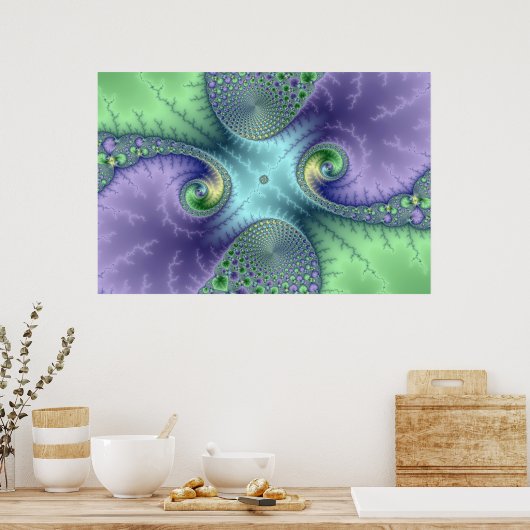 フルーティループ – フラクタルポスター ポスター (キッチン)