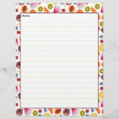 フルーティレシピシート (裏面)