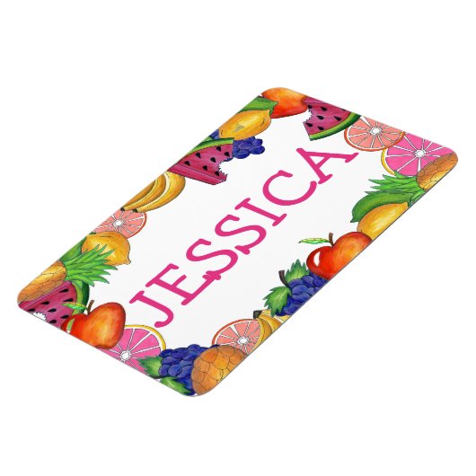 フルーティーおもしろいグレープレモンライムスイカリンゴ マグネット (左側)