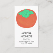 フルーティーおもしろい:柿図解入りの、写真付きの 名刺 (裏面)