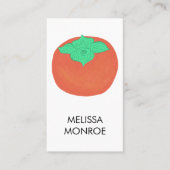 フルーティーおもしろい:柿図解入りの、写真付きの 名刺 (正面)