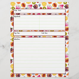 フルーティーなレシピシート