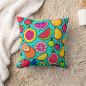 フルーティー喜びパターン クッション (ブランケット)