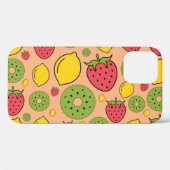 フルーティー壁紙：イチゴ、レモン、キウイ。 Case-Mate iPhoneケース (裏面 (横))