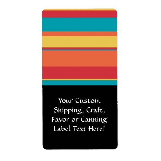 フルーティー熱帯の色調のストライプ ラベル (正面)