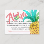 フルーティー熱帯シャワー詳細インサート – 言葉遣い エンクロージャーカード (正面)