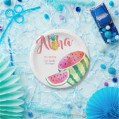 フルーティー熱帯プレートスイカパイナップル ペーパープレート (パーティー)