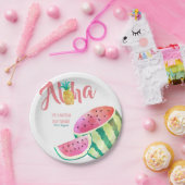 フルーティー熱帯プレートスイカパイナップル ペーパープレート (パーティー)