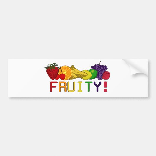 フルーティー・フルーツ! バンパーステッカー (正面)