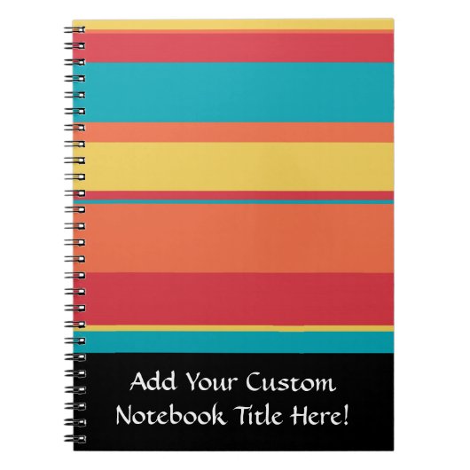 フルーティ熱帯調ストライプ ノートブック (正面)