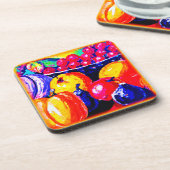 フルーティ素晴らしーな油絵。買今 コースター (左側)