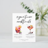 フルーティ結婚のシグネチャカクテルメニュー (スタンド正面)