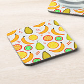 フルーティ鮮やか万華鏡のように千変万化するパターンパターン コースター (左側)